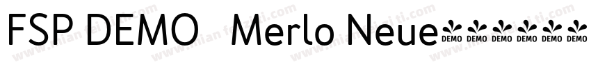 FSP DEMO   Merlo Neue字体转换